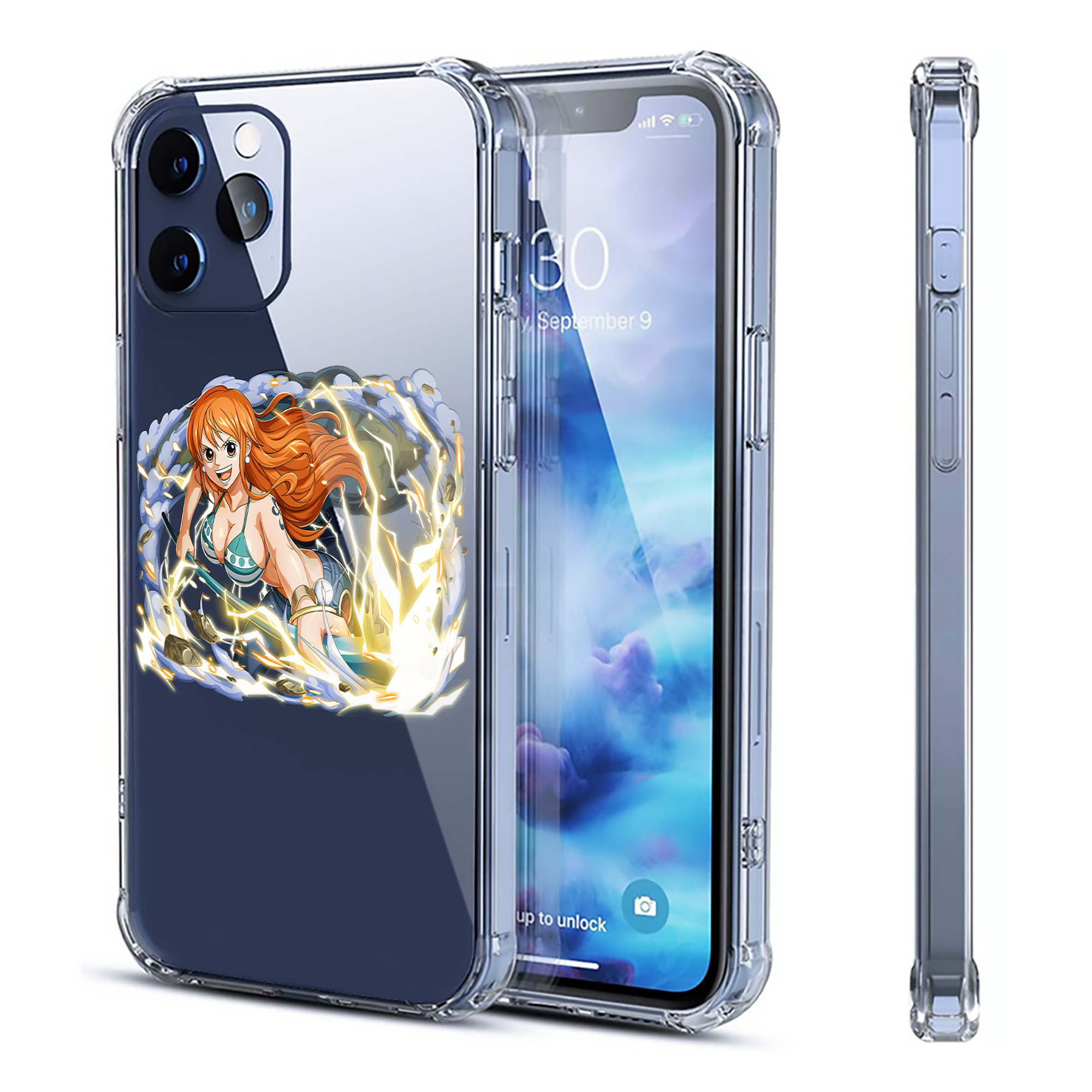 （画像用） ワンピース ナミ ONE PIECE Nami 【iPhone 12シリーズ対応】透明スマホケース（クリアソフトケース）